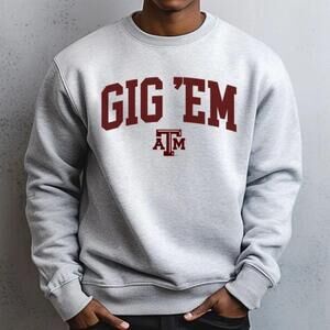 Texas A&M Gig Em Collegiate Crewneck Sweatshirt Texas A&M Unisex